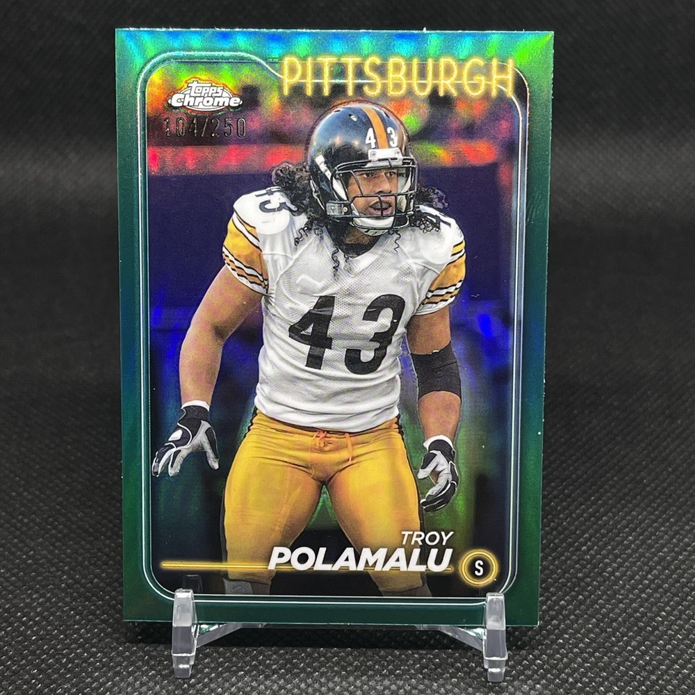 2024‎ Topps Chrome - Troy Polamalu #162 Teal Refractor /250